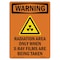 Signmission OSHA WARNING Sign, Radiation Area Only W/ Symbol, 18in X 12in Rigid Plastic, 12" W, 18" H, Portrait OS-WS-P-1218-V-13469 - alternate 1